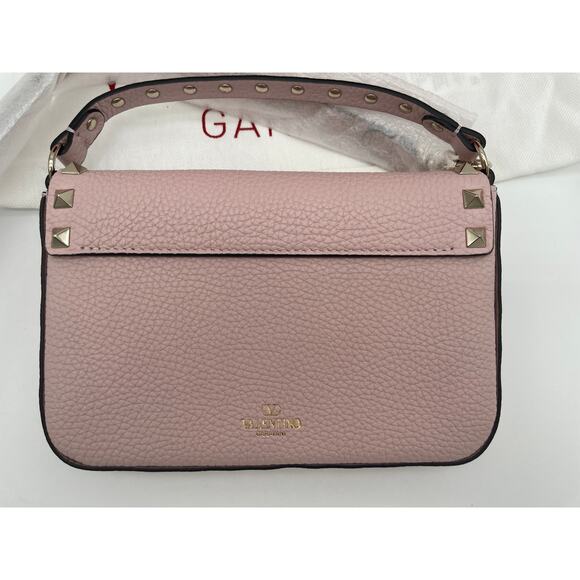 NEW VALENTINO GARAVANI ROCKSTUD BLACK LEATHER MINI CROSSBODY BAG PURSE NWT - Picture 7 of 15